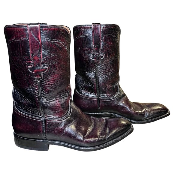 Lucchese Handmade Oxblood Classic Leather Western Boots– Men’s Size 10.5 D - Picture 3 of 16